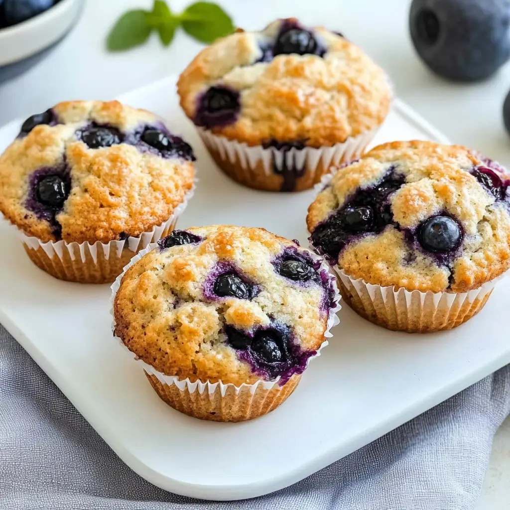 Blueberry Cottage Cheese Mini Muffins