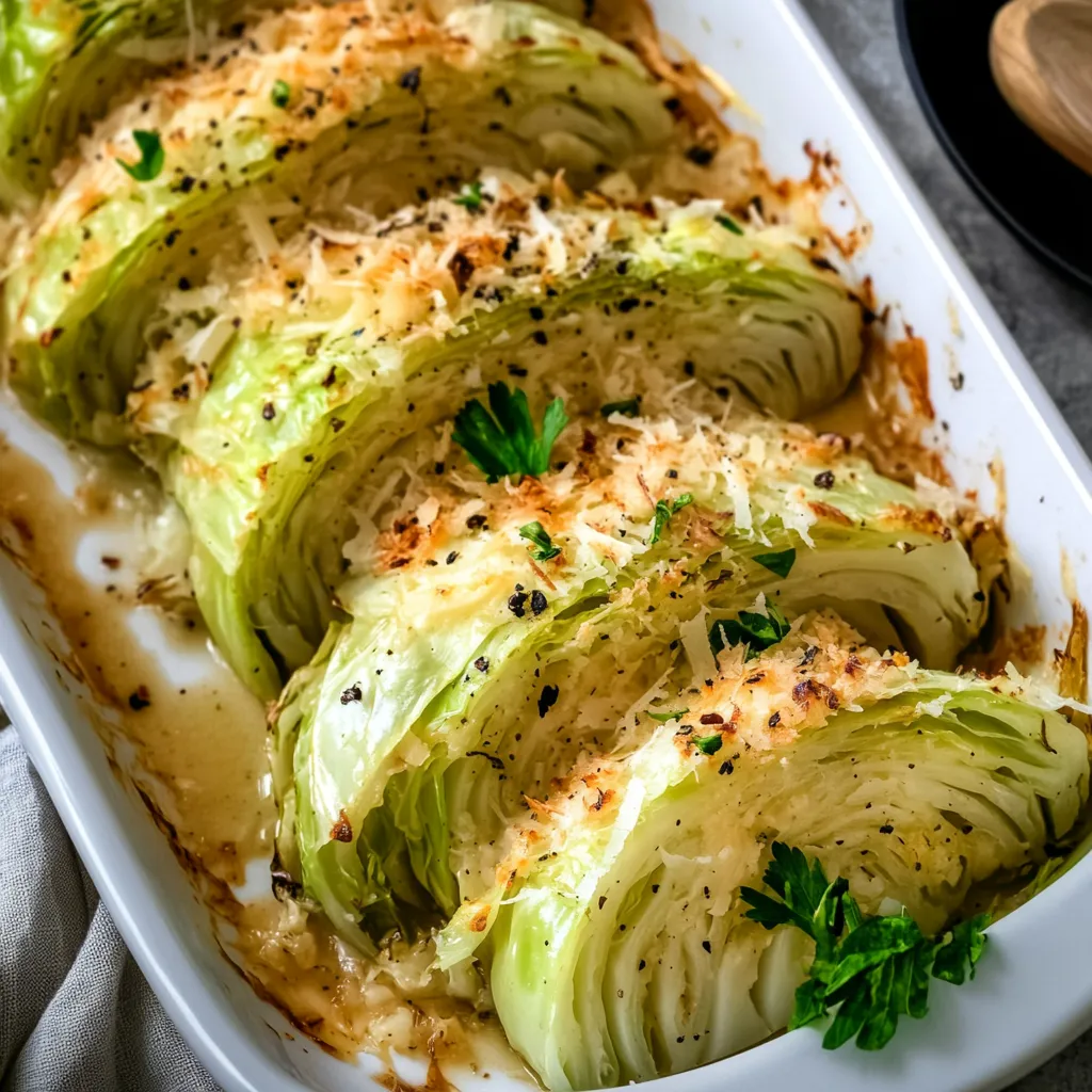 Cabbage Parmesan steaks