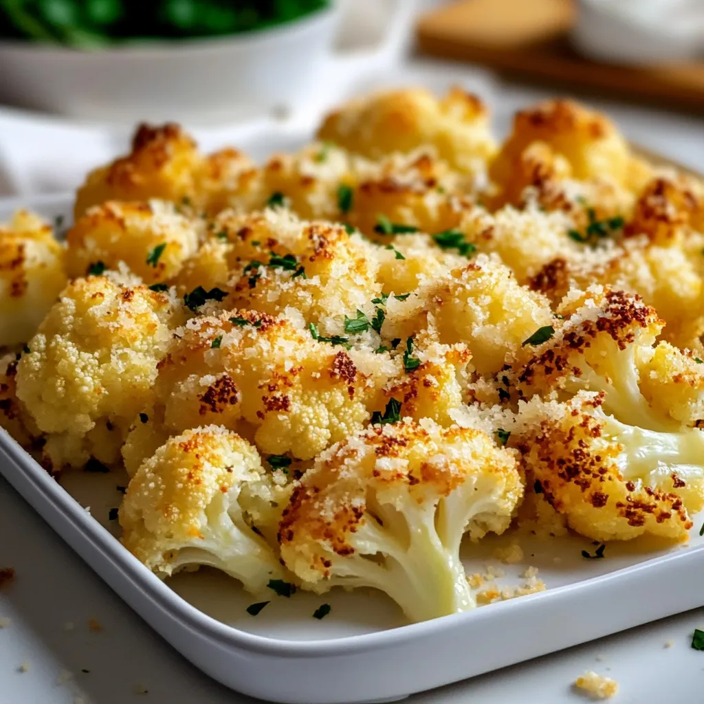 Cheesy Garlic Parmesan Cauliflower