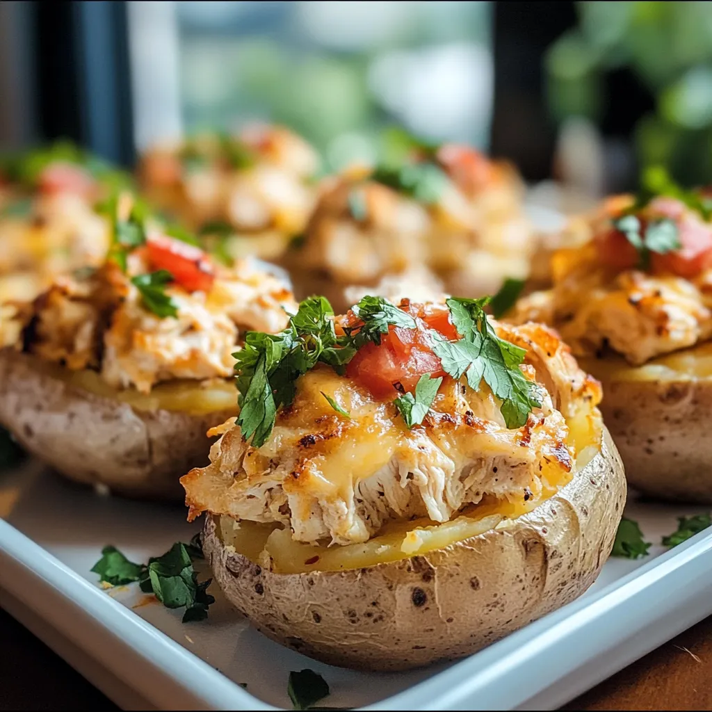 Chicken Stuffed Baked Potatoes - Twice Baked Potatoes