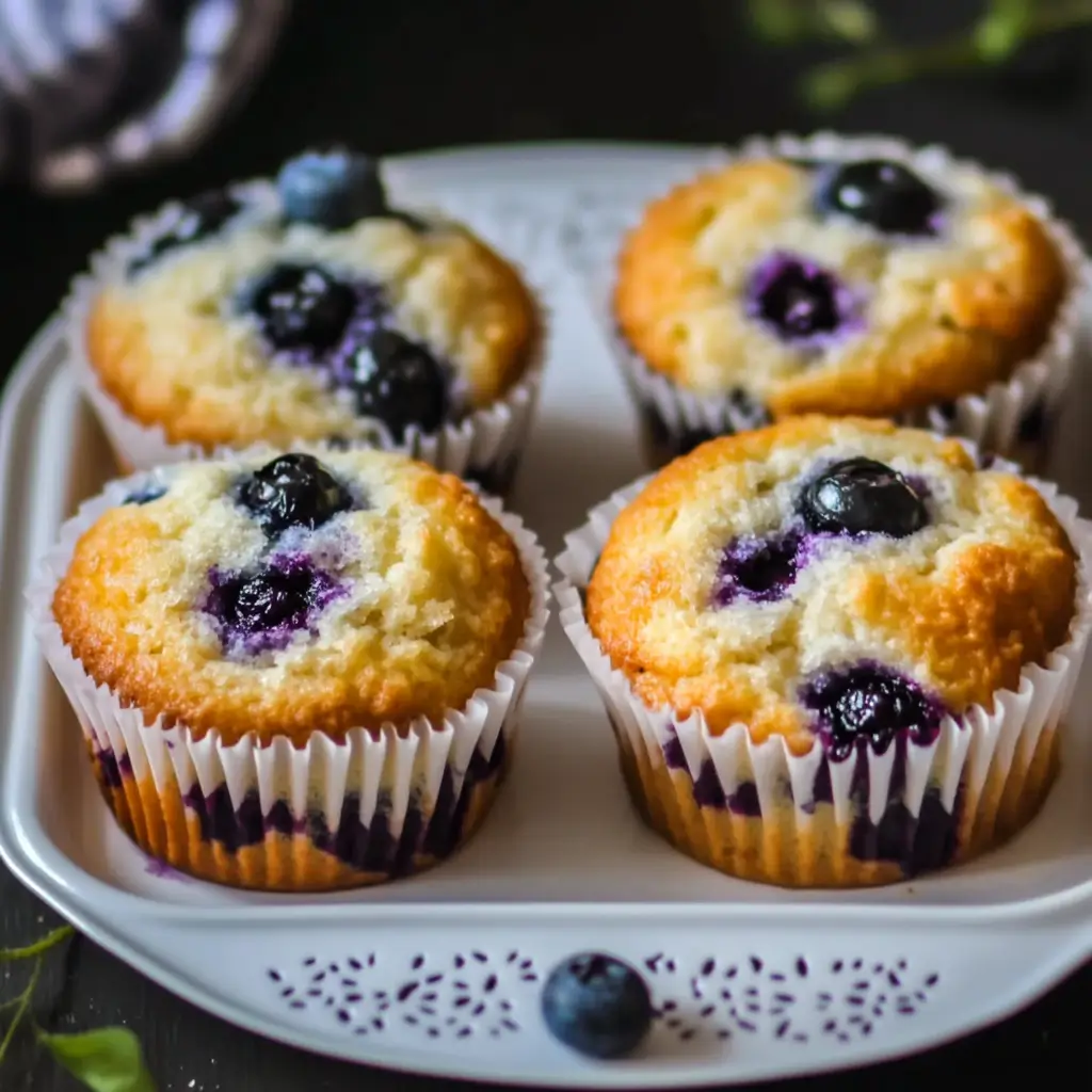 Cottage Cheese Blueberry Muffins Keto