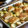 Cozy Parmesan Crusted Chicken Sheet Pan Dinner