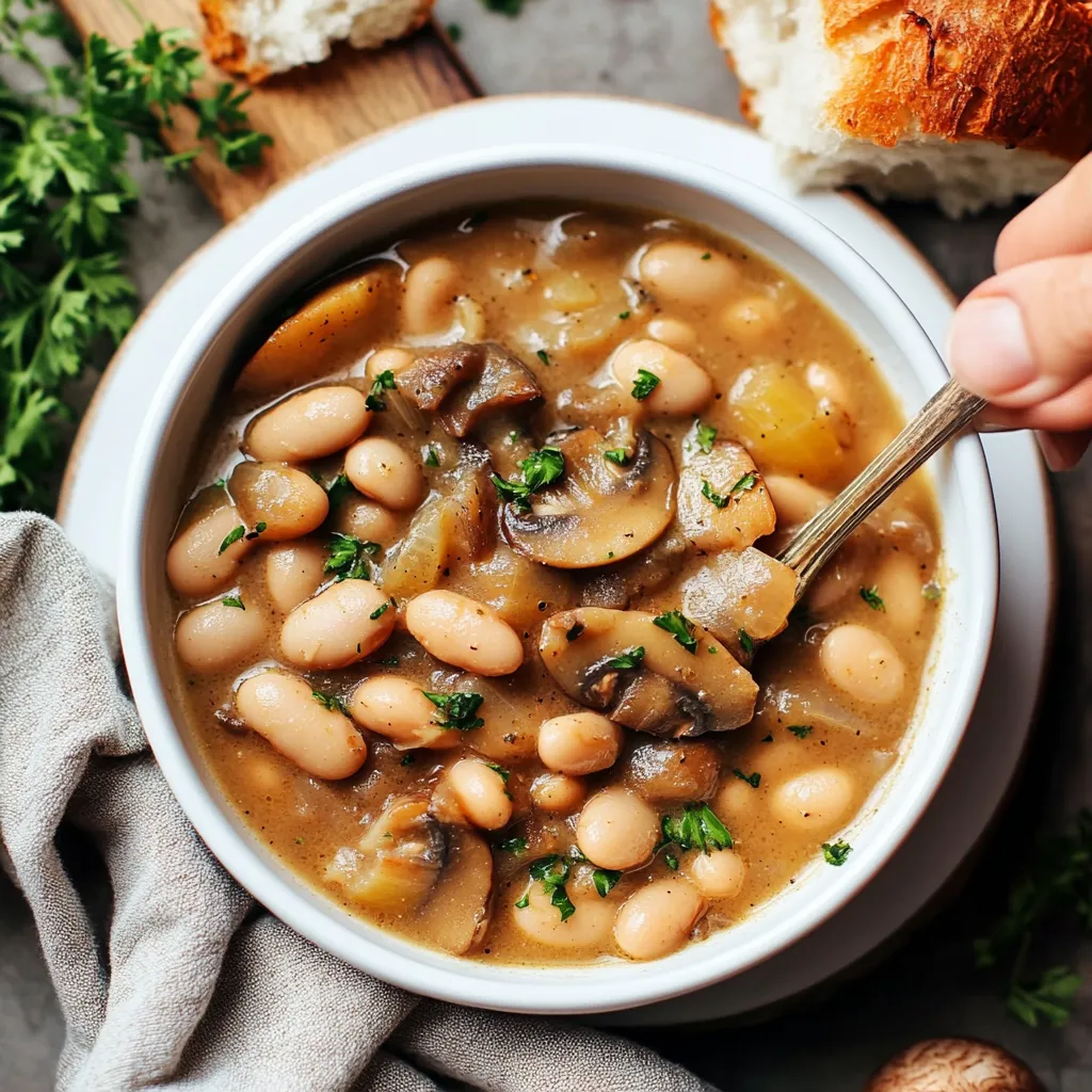 Cozy White Bean Mushroom Stew
