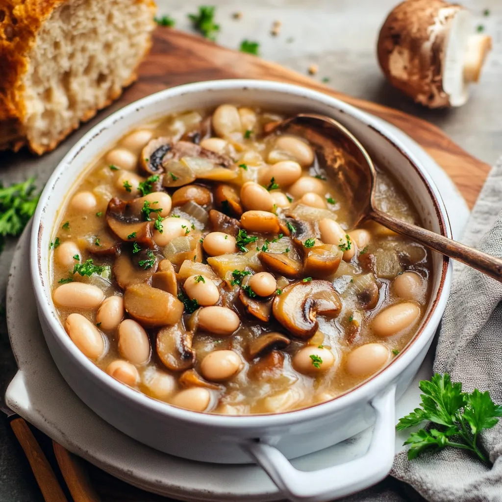 Cozy White Bean and Mushroom Stew