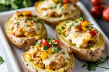 Crack Chicken Stuffed Baked Potatoes