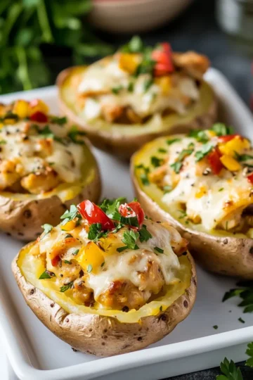 Crack Chicken Stuffed Baked Potatoes