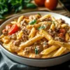Creamy Beef Pasta High Protein