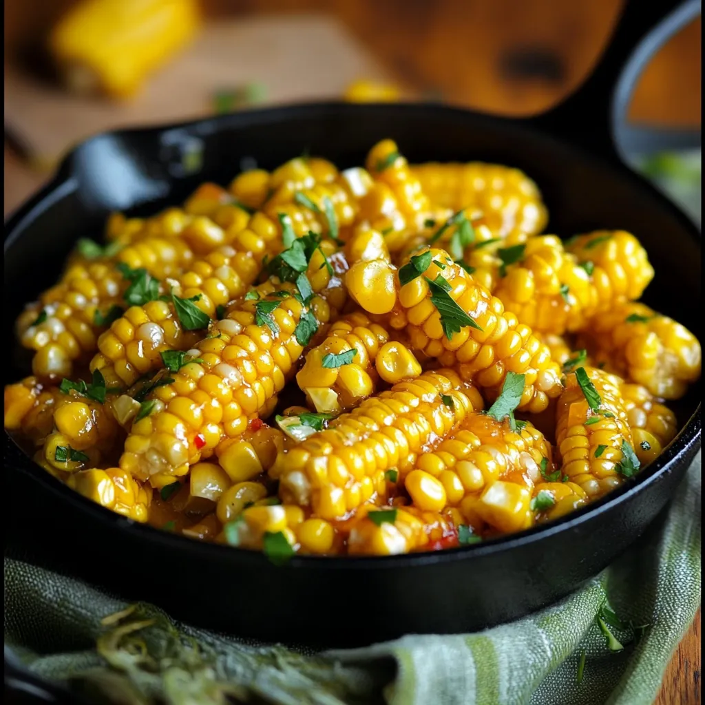 Creamy Honey Butter Skillet Corn