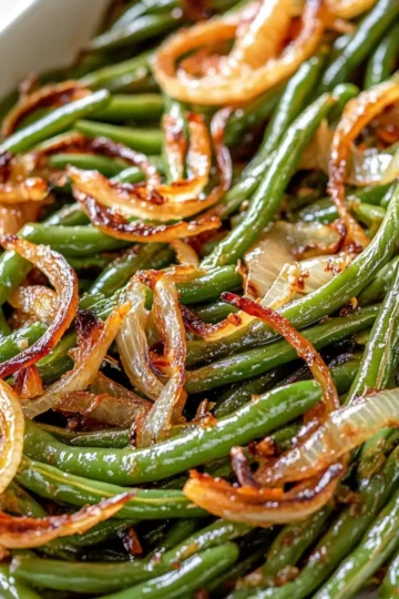 Crispy Roasted Green Beans with Parmesan