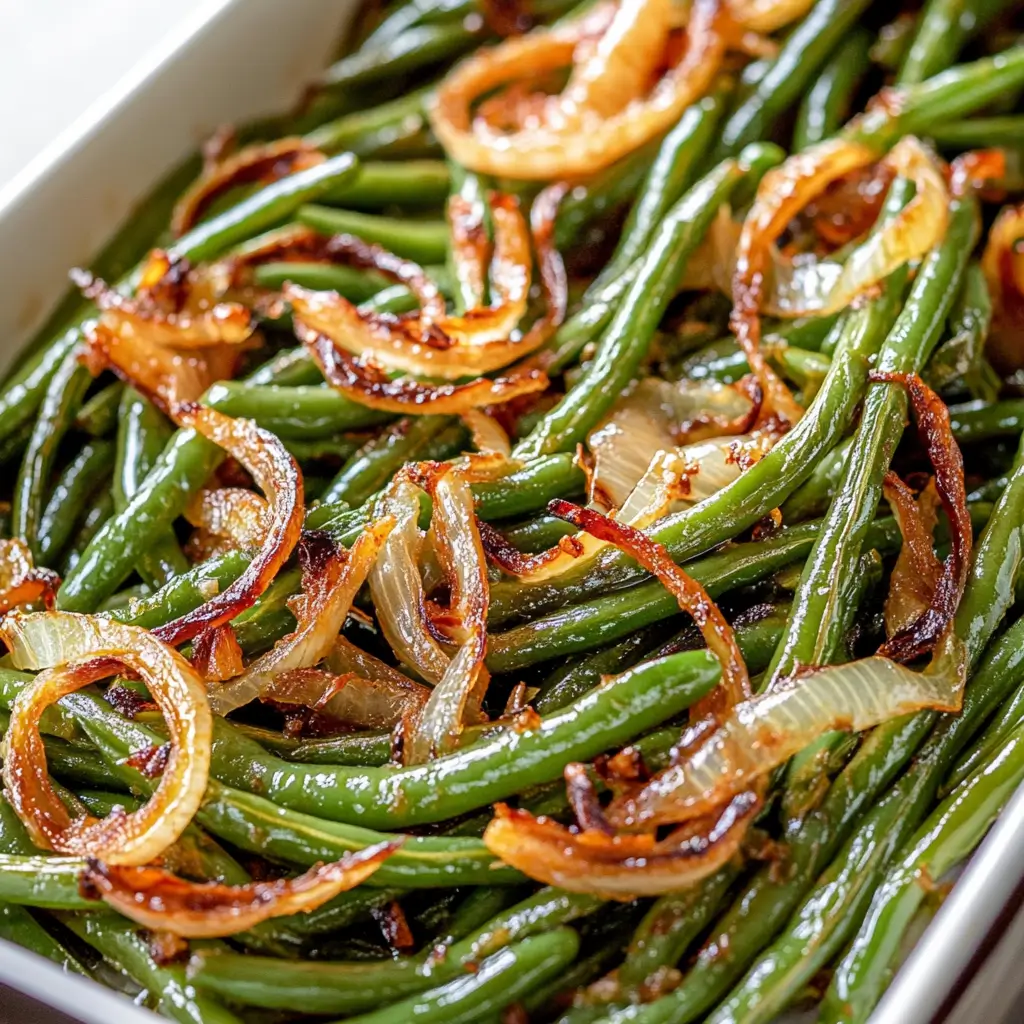Crispy Roasted Green Beans with Parmesan