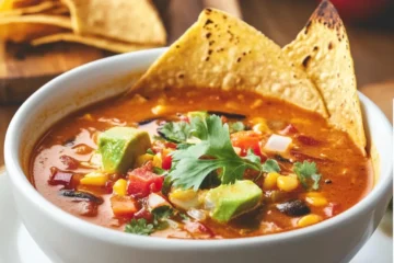 Crockpot Vegetarian Tortilla Soup Recipe Card