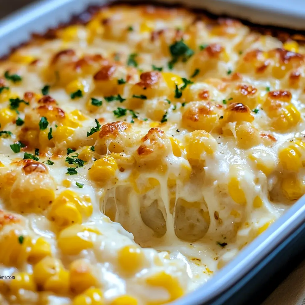 Delicious White Cheddar Baked Corn for Holidays