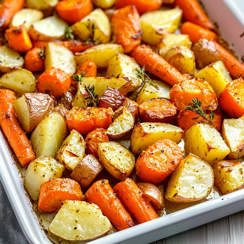 Easy Oven Roasted Carrots and Potatoes