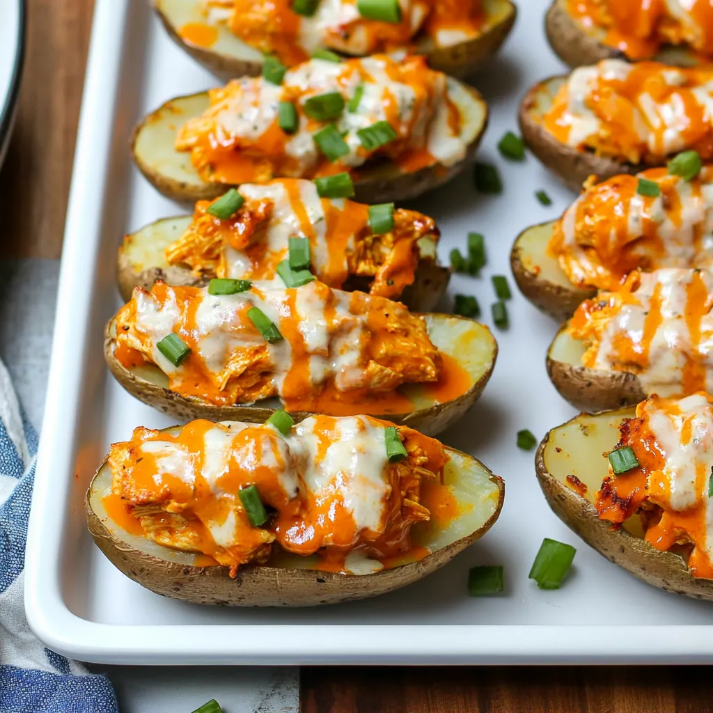 Gluten Free Buffalo Chicken Twice Baked Potatoes
