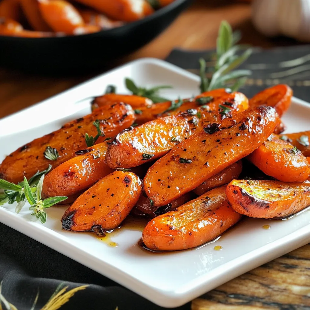Honey Garlic Butter Roasted Baby Carrots