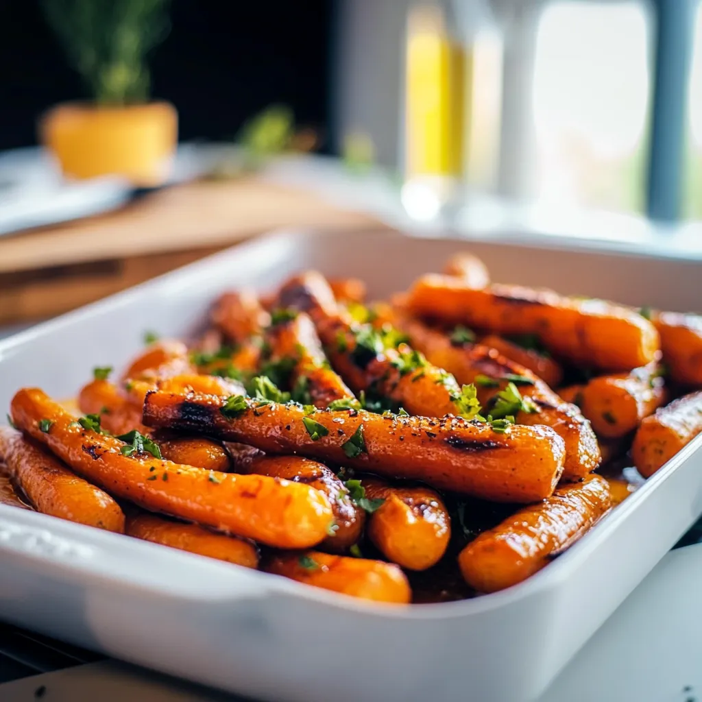 Honey Garlic Butter Roasted Carrots