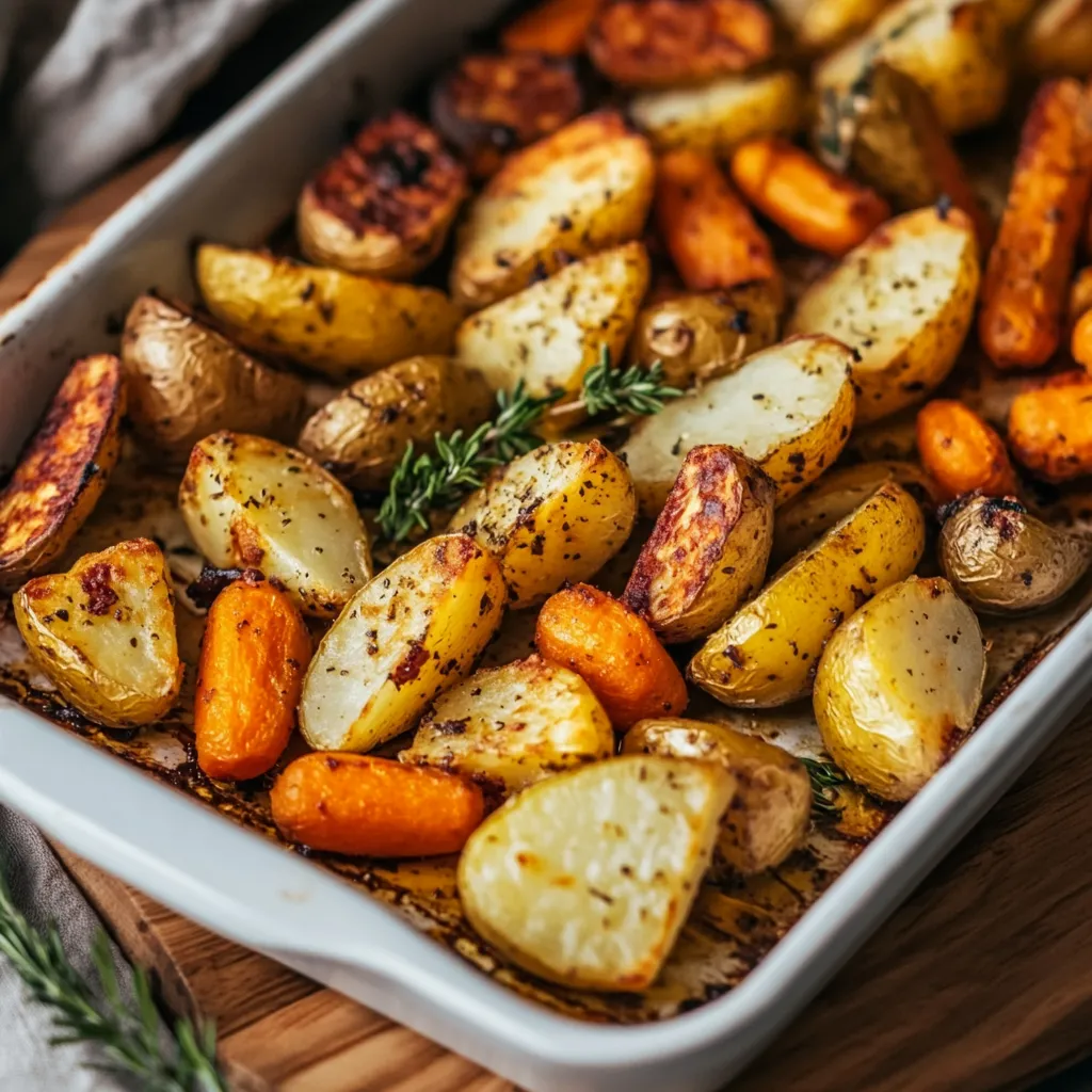 How long to roast potatoes and carrots