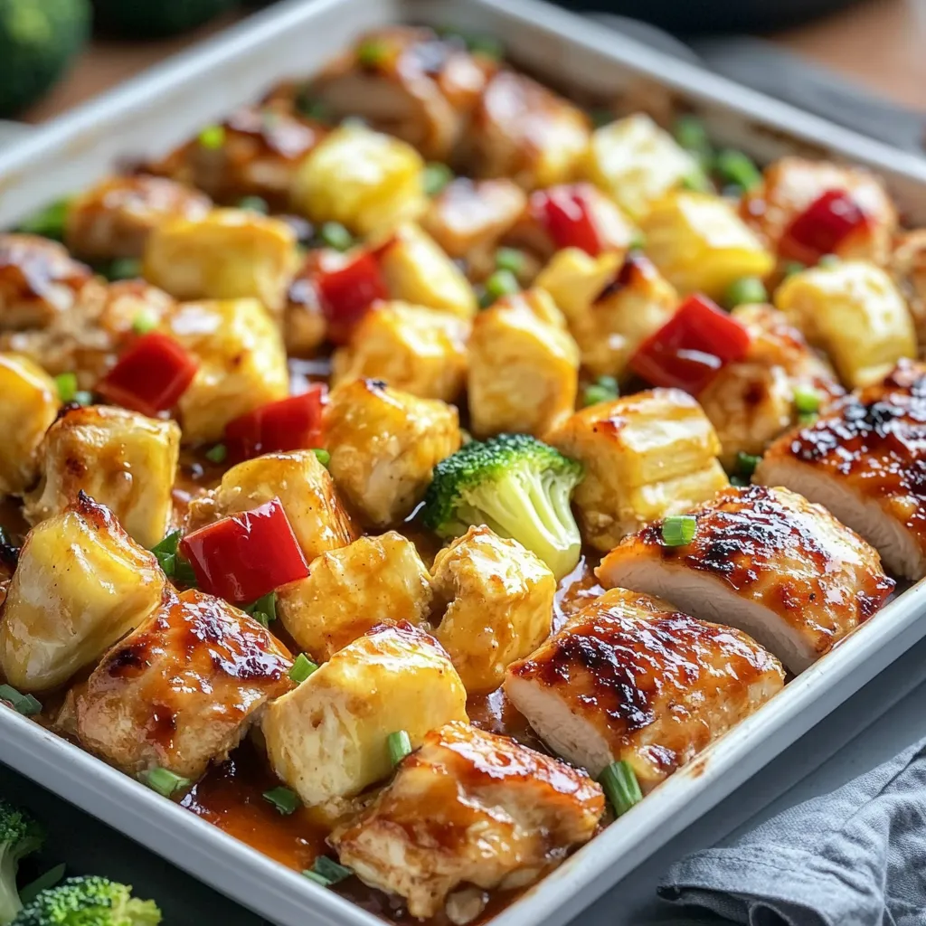Keto Hawaiian Chicken Sheet Pan