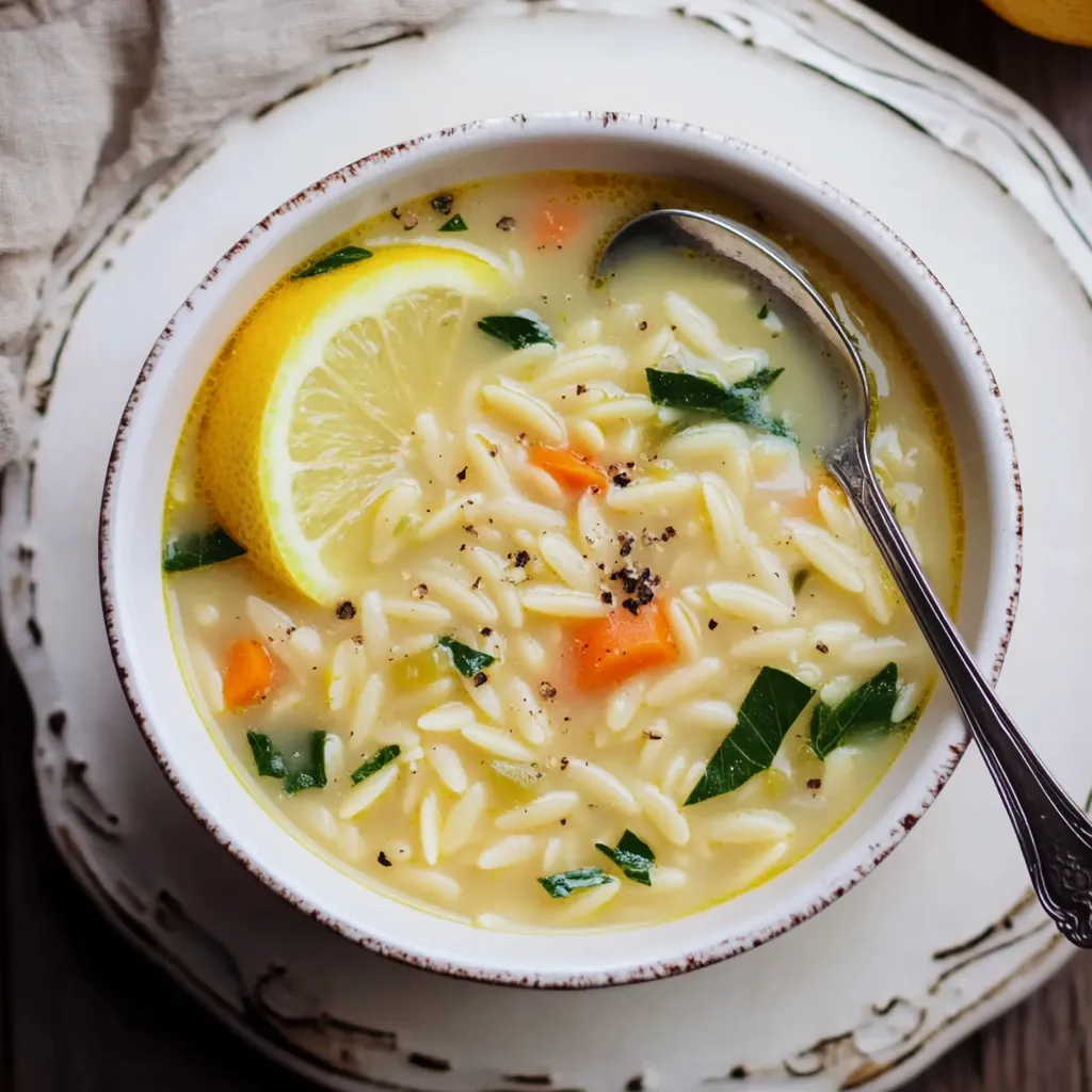 Lemon Chickpea Orzo Soup Stingy Vegan