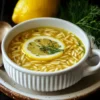 Lemon Chickpea Orzo Soup (Vegan Avgolemono)