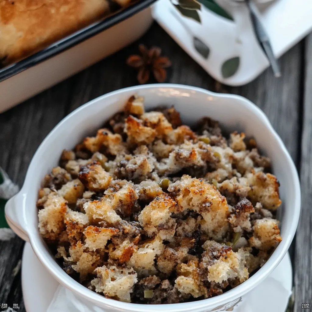 Mushroom and Leek Crockpot Stuffing