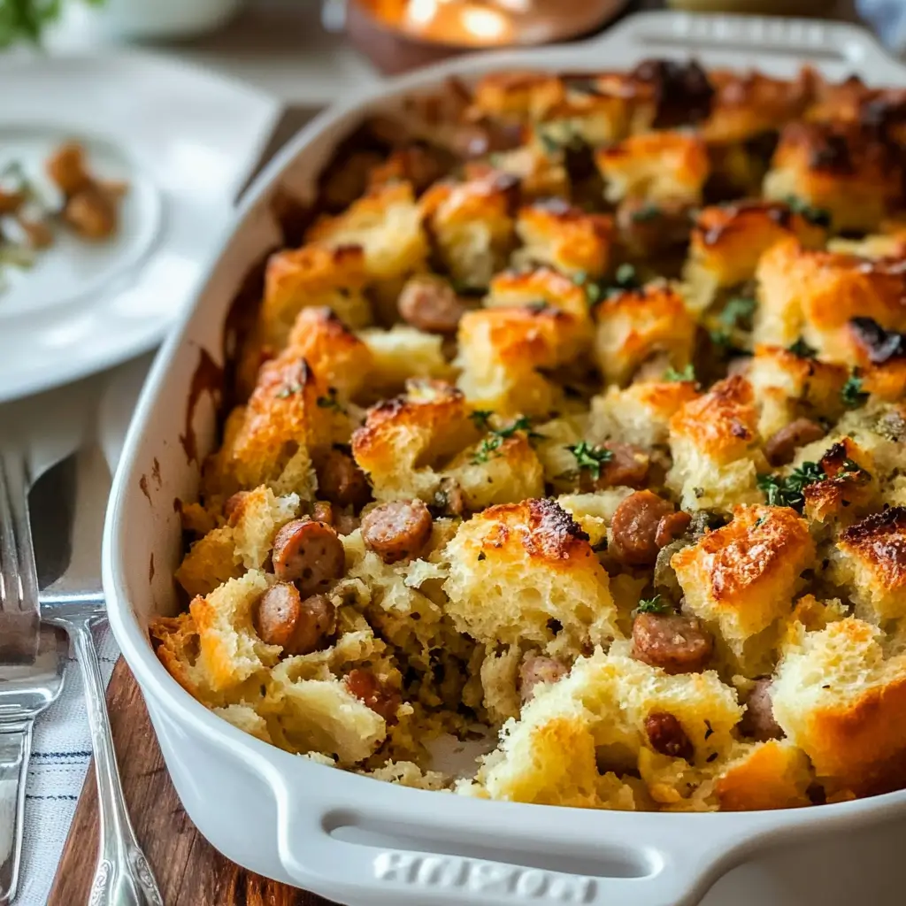 Old fashioned bread and sausage stuffing recipe