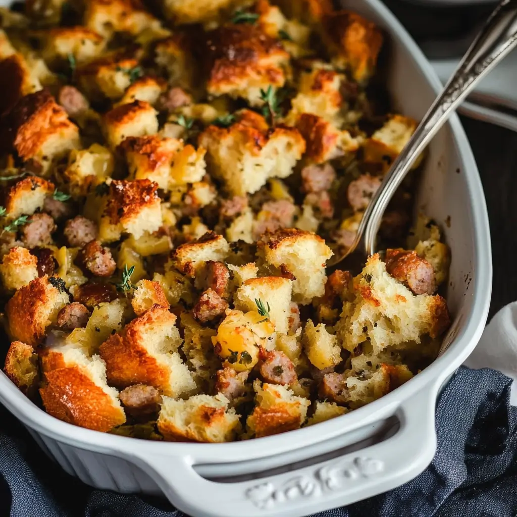 Old fashioned sausage stuffing recipe with bread crumbs