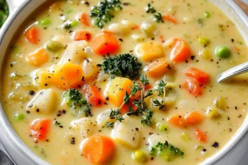 One Pot Creamy Vegetable Soup