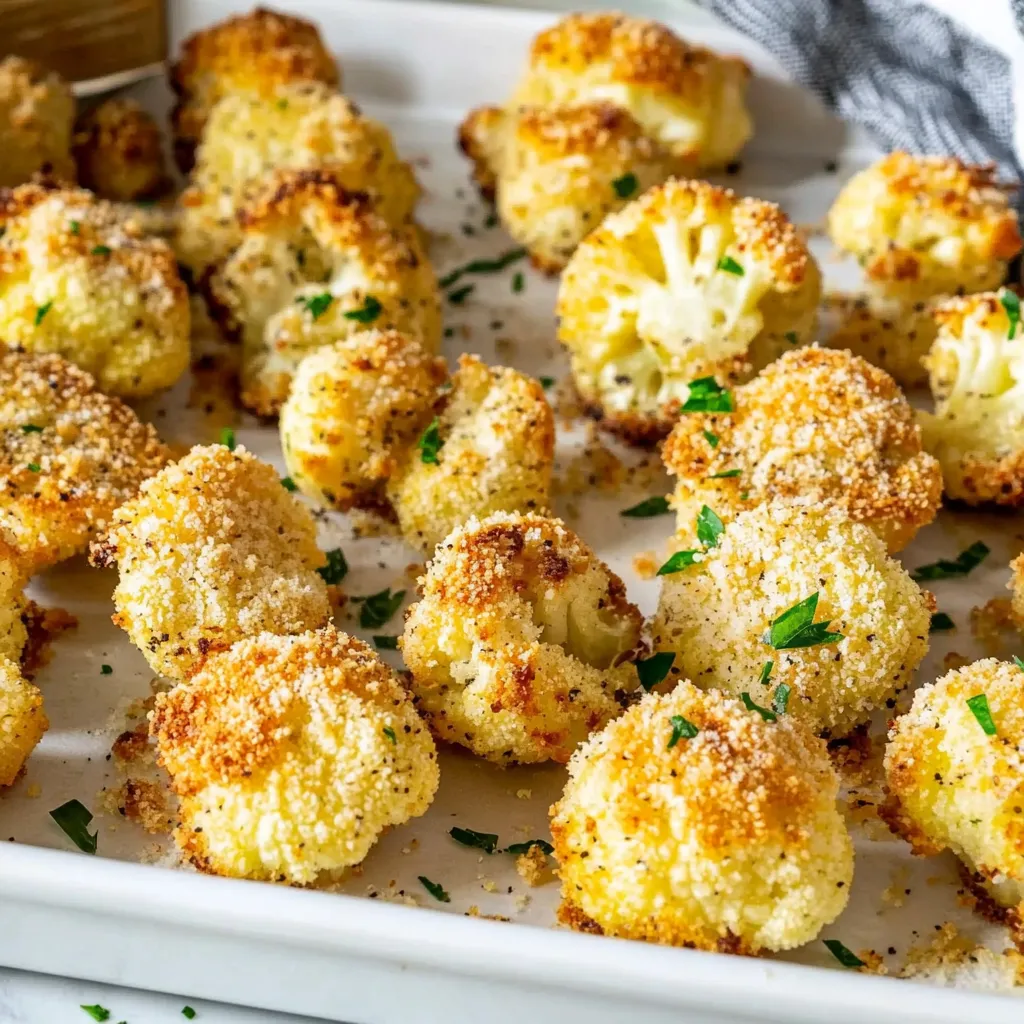 Oven baked parmesan cauliflower bites with mayonnaise