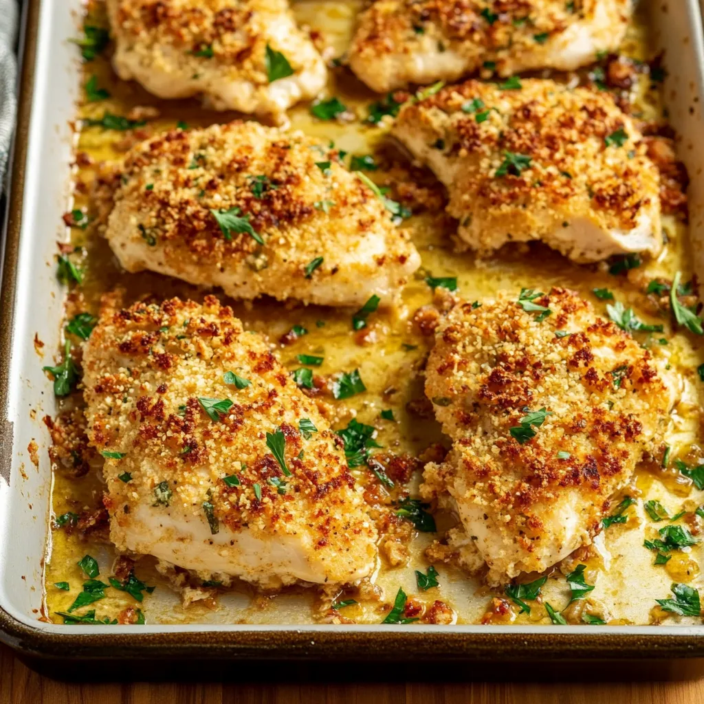 Parmesan Crusted Chicken Sheet Pan Dinner
