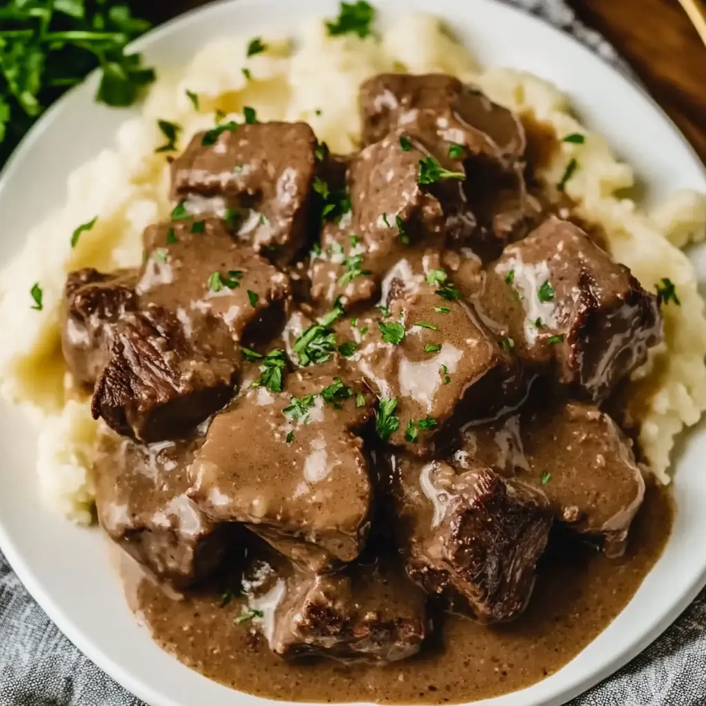 Quick Beef Tips in Instant Pot with Gravy