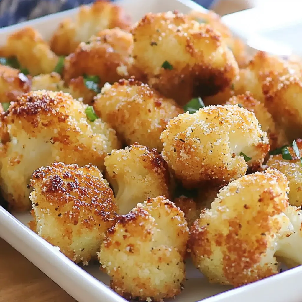 Roasted Parmesan Cauliflower Bites