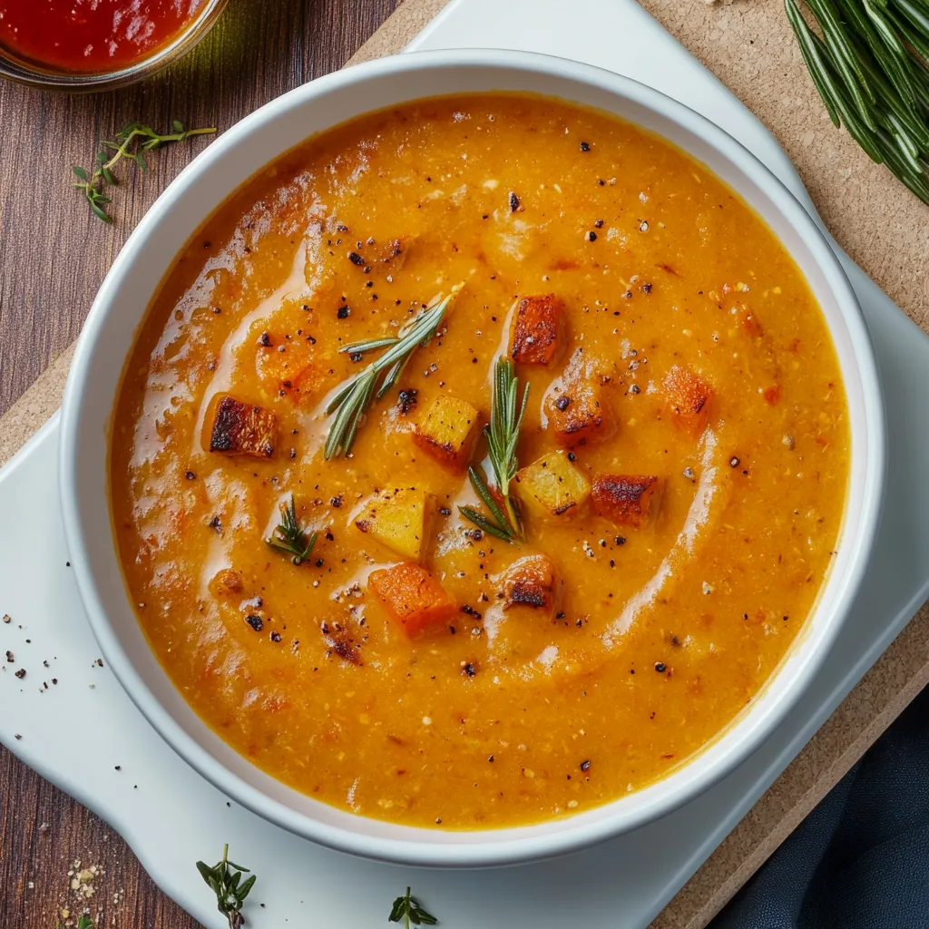 Roasted Vegetable Soup With Beans