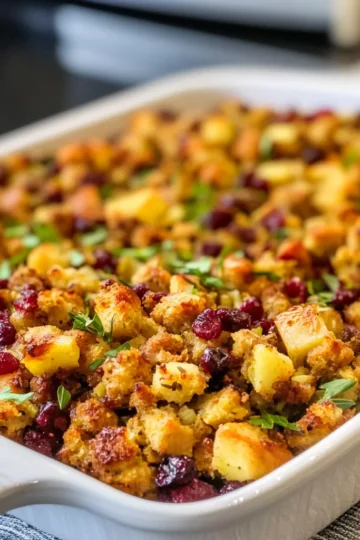 Sausage Apple Cranberry Stuffing