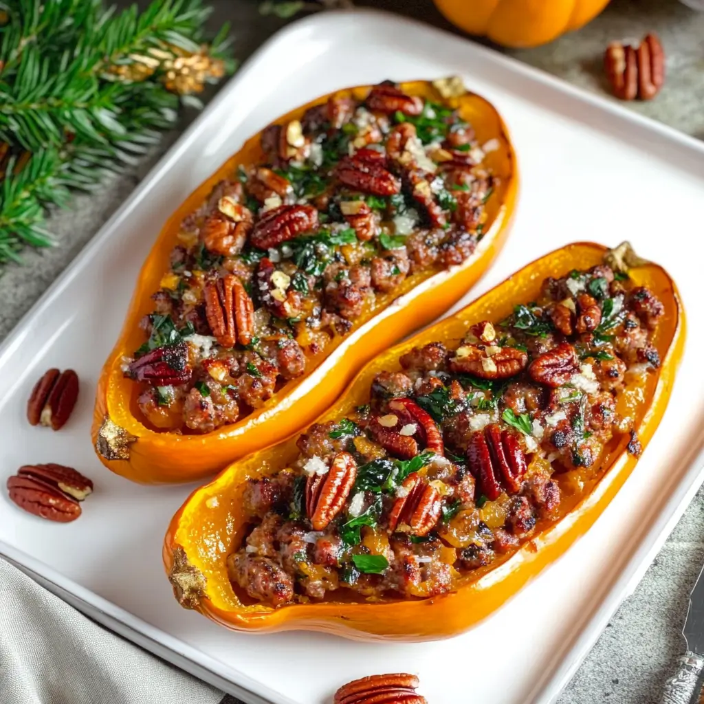 Sausage and butternut squash soup