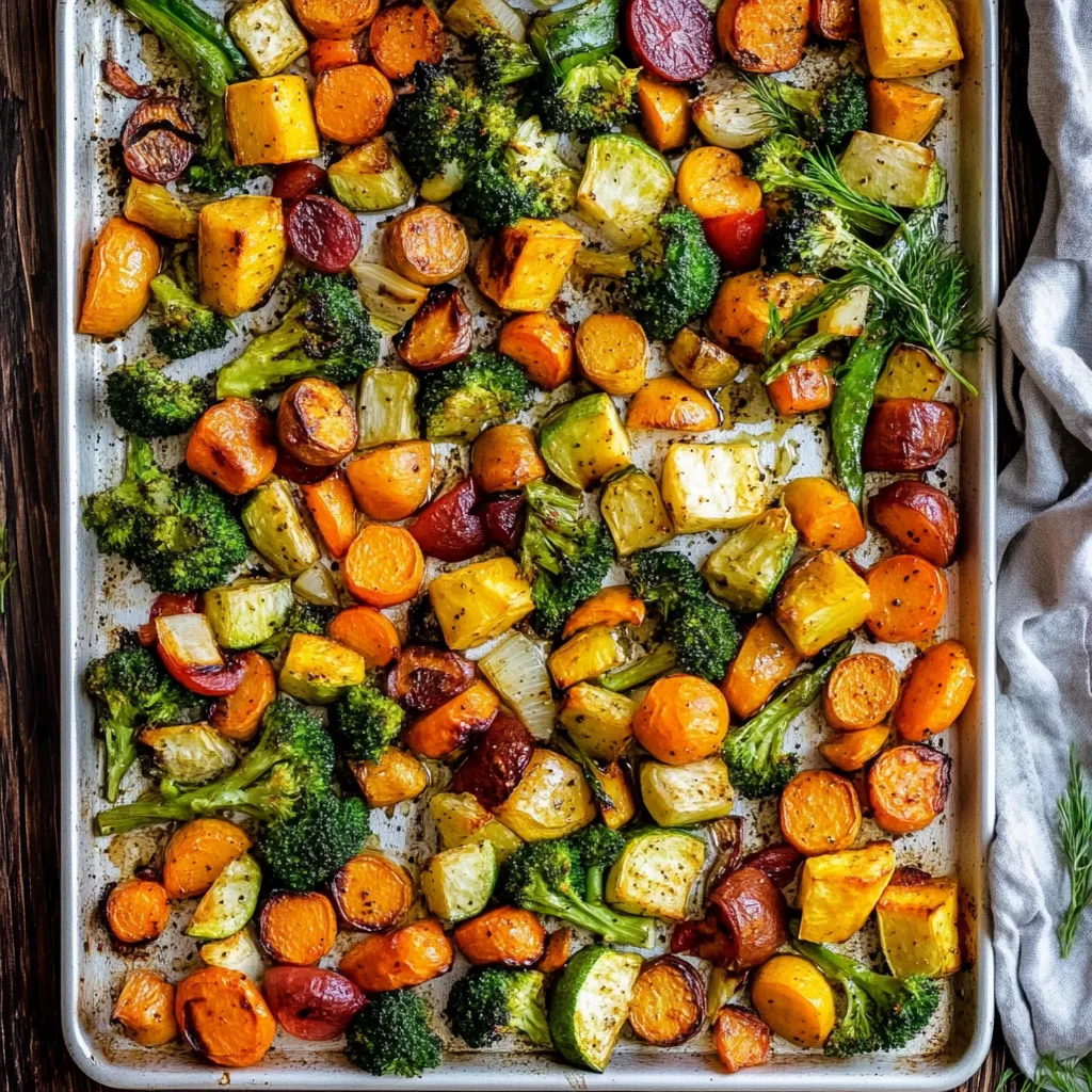 Sheet pan oven roasted vegetables