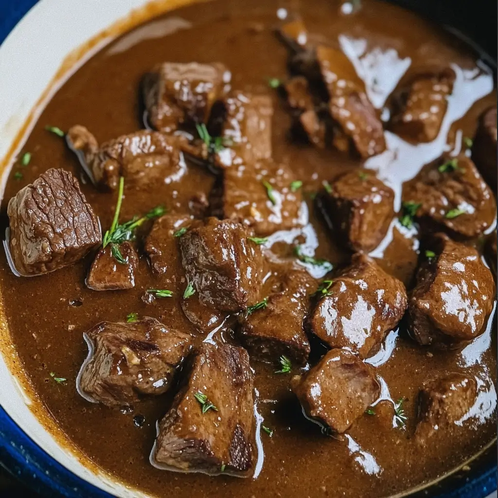Rich and Tender Instant Pot Beef Tips with Gravy