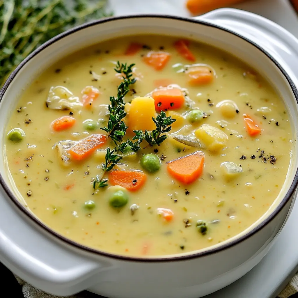 The BEST Creamy Vegetable Soup