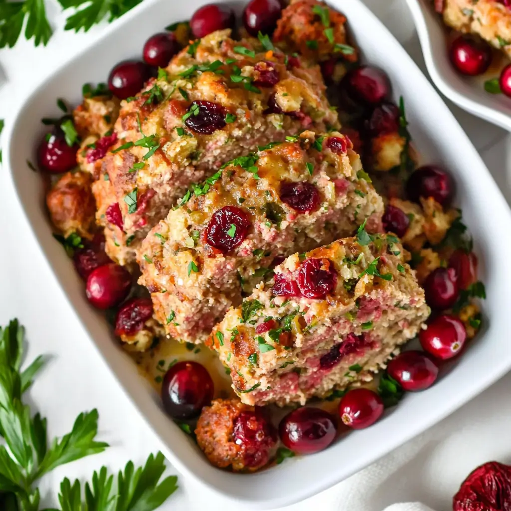 Turkey Meatloaf with Dried Cranberries