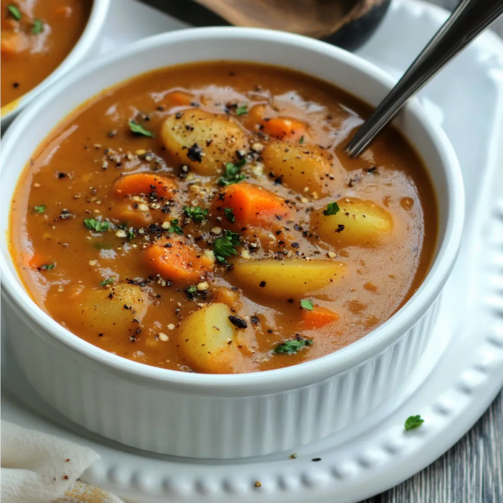 Vegan Carrot Ginger Sweet Potato Soup