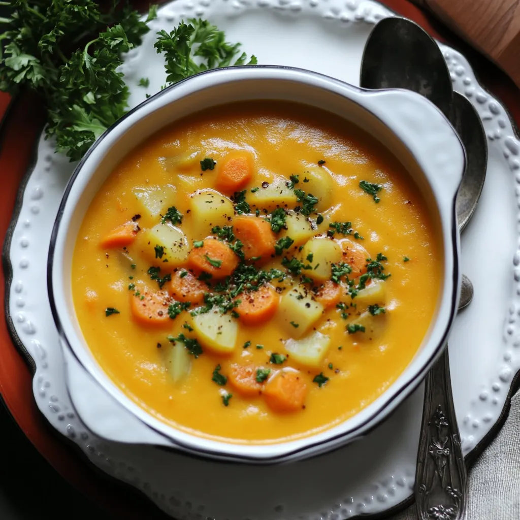 Vegan Potato Carrot Celery Soup