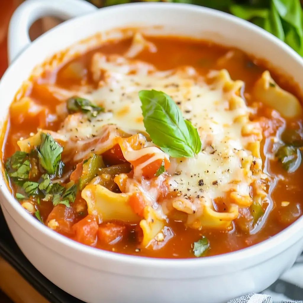 Vegetarian Lasagna Soup