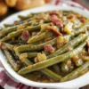 smothered green beans in crockpot