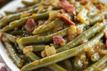smothered green beans in crockpot