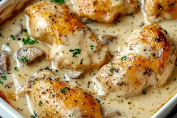 chicken with creamy garlic sauce