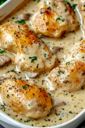 chicken with creamy garlic sauce