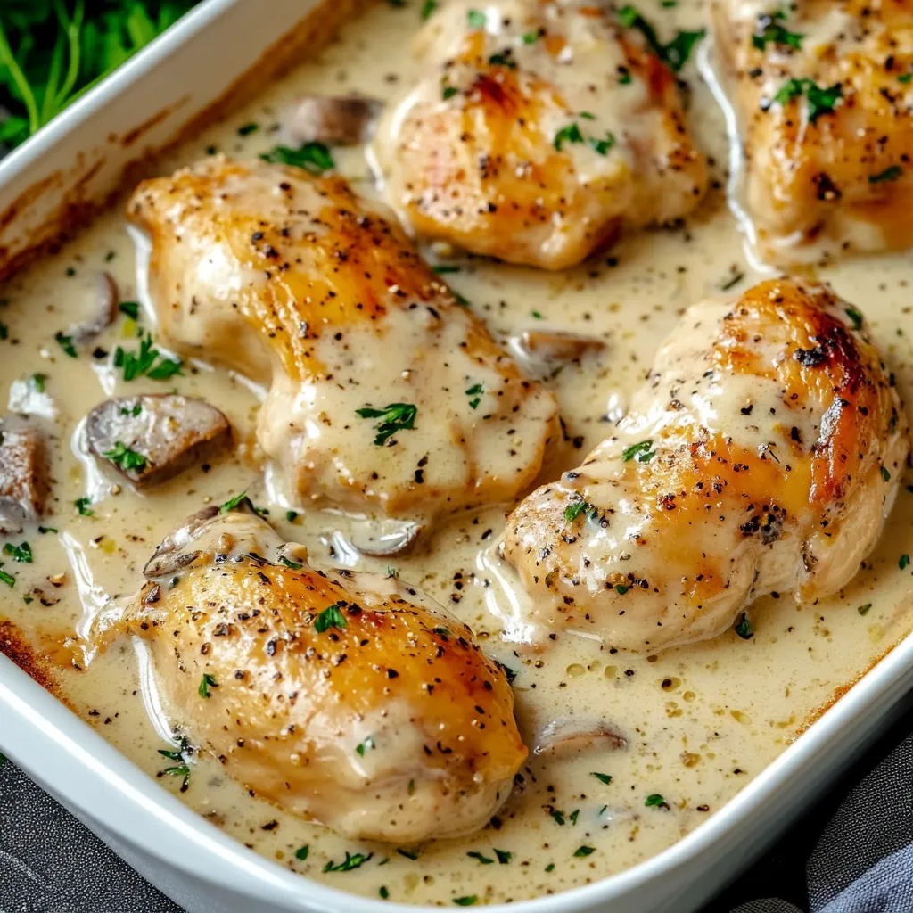 chicken with creamy garlic sauce