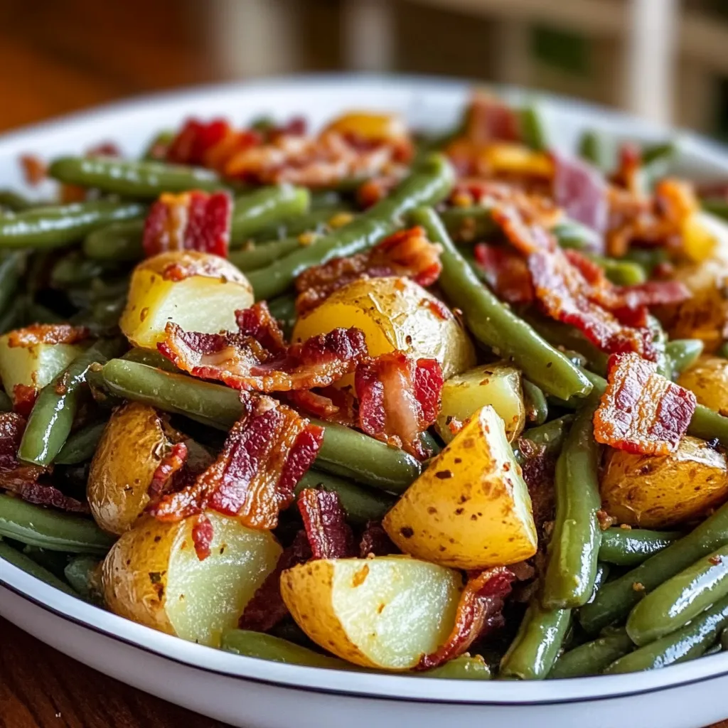 country ranch green beans and potatoes with bacon recipe