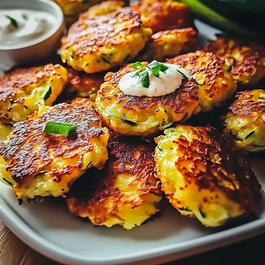 crispy zucchini fritters with yogurt dill sauce