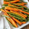 easy roasted carrots and green beans